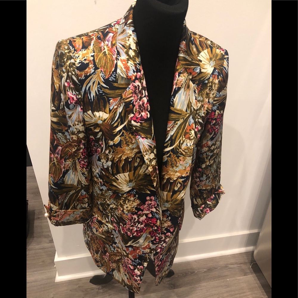Zara floral blazer